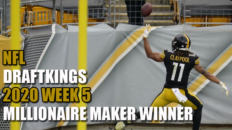 NFL DraftKings Million Dollar Winning Lineups – 2021 WEEK 5 - FFNATION