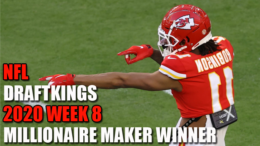 DraftKings NFL Million Dollar Winning Lineups – 2020 WEEK 8
